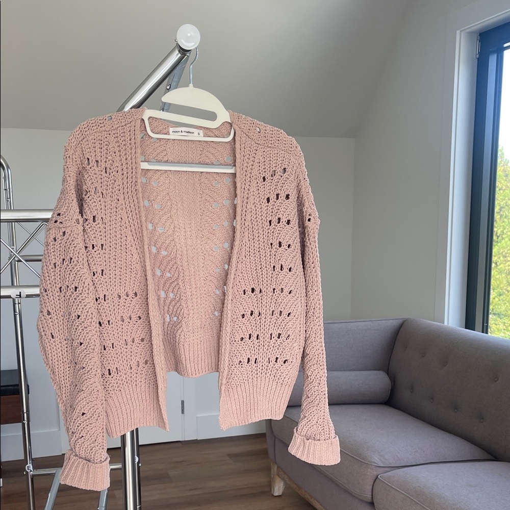 Moon & Madison Blush Knit Cardigan